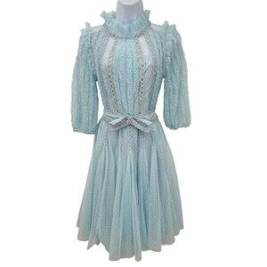 Jessakae Tulle Size XS Cecilia Blue Dress‎ Fairy Fluffy Whimsical Retails $198